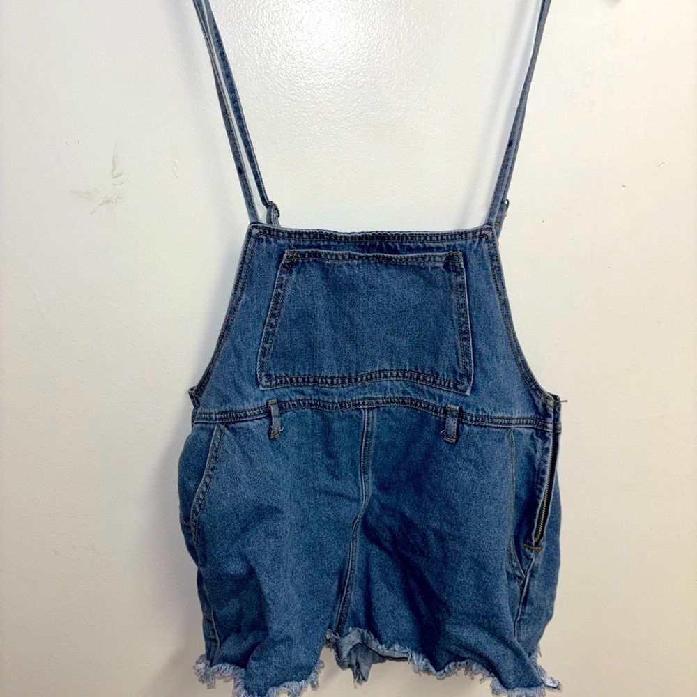 Denim Overall Shorts
